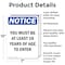 Signmission You Must Be 18 Years Of Age To Enter OSHA Notice Sign, Aluminum, 7in W x 10in L, 2PK OS-2PACK-NS-A-710-V-16916 - alternate 3